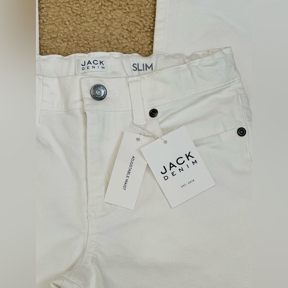 NWT Jack Denim by Janie and Jack White Slim Jeans Girls Sz 10 - Picture 6 of 14